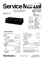 Technics - RST-22 - Service manual 